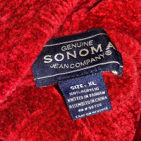 Sonoma fluffy chenille zip front hoodie sweater  L/XL Like NEW!!! - Picture 3 of 3